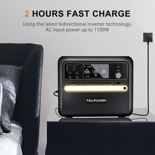 TALLPOWER V2400 Power Station 2160Wh LiFePo4 Solar Generator