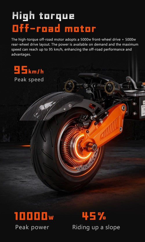 BOYUEDA M2 Electric Scooter, 10000W Dual Motor, 95km/h
